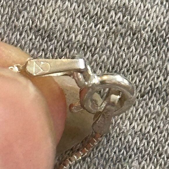 925 Silver small heart pendant with July (red) birthstone with chain - Picture 5 of 6